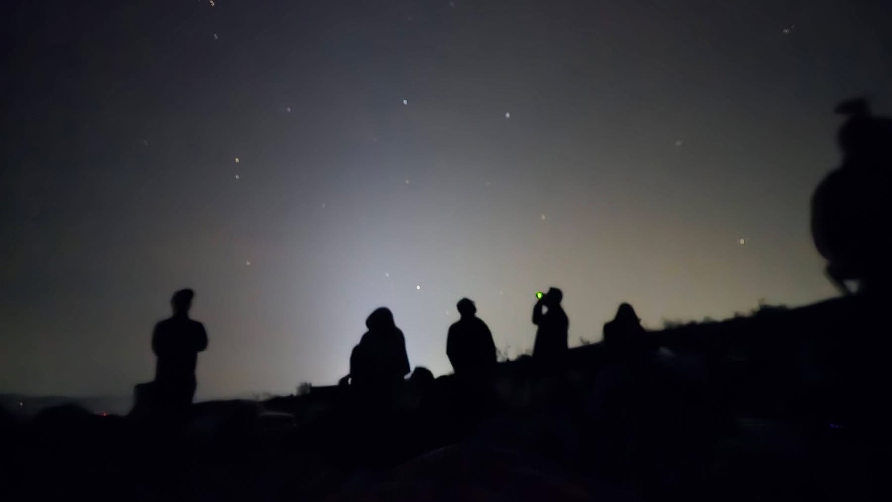 Observación colectiva al amanecer